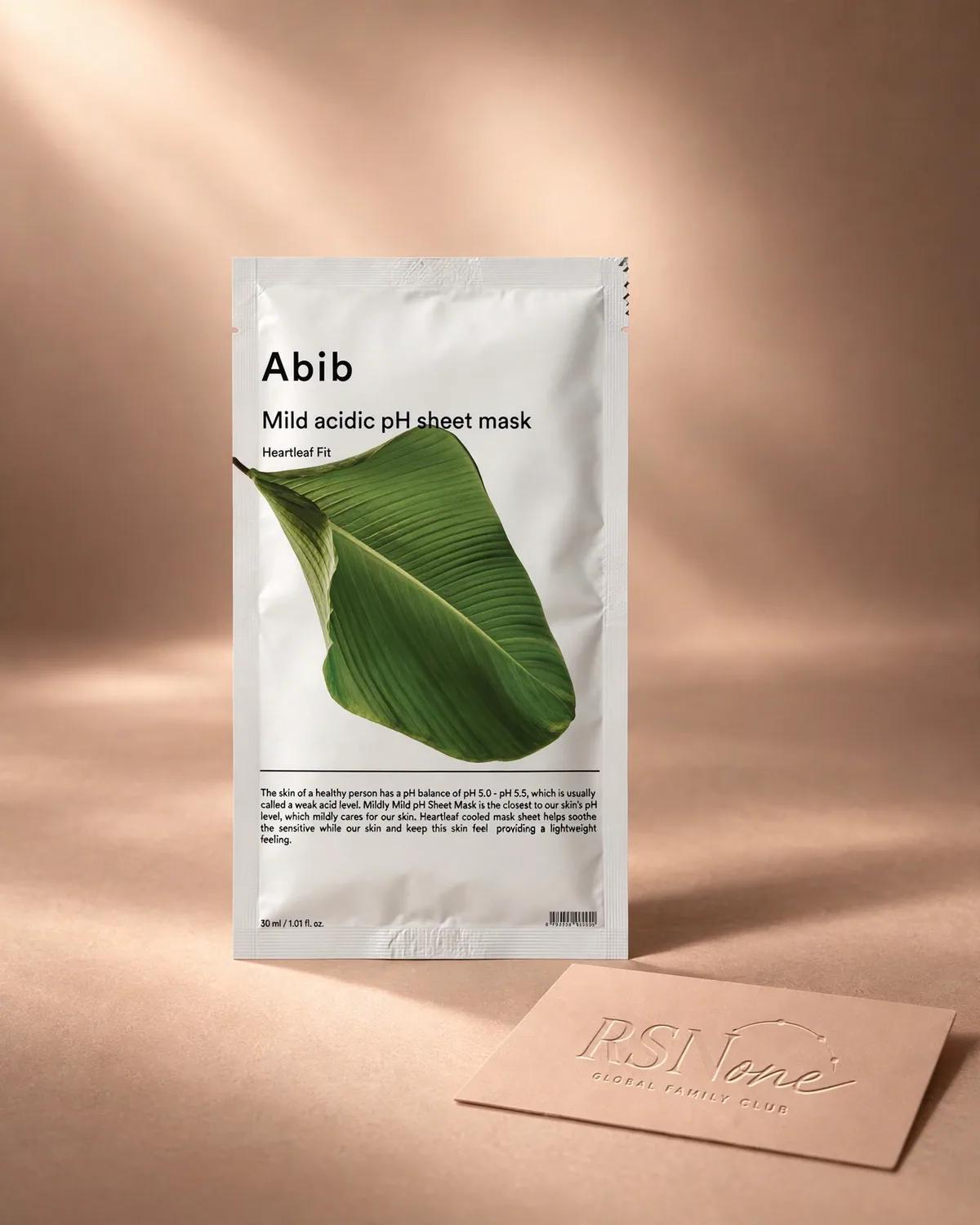 Abib Mild Acidic pH Sheet Mask Heartleaf Fit 10P