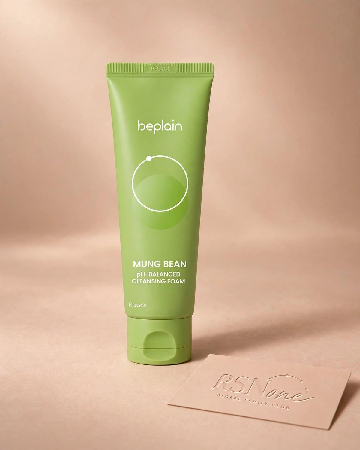 beplain Mung Bean pH-Balanced Cleansing Foam 80ml