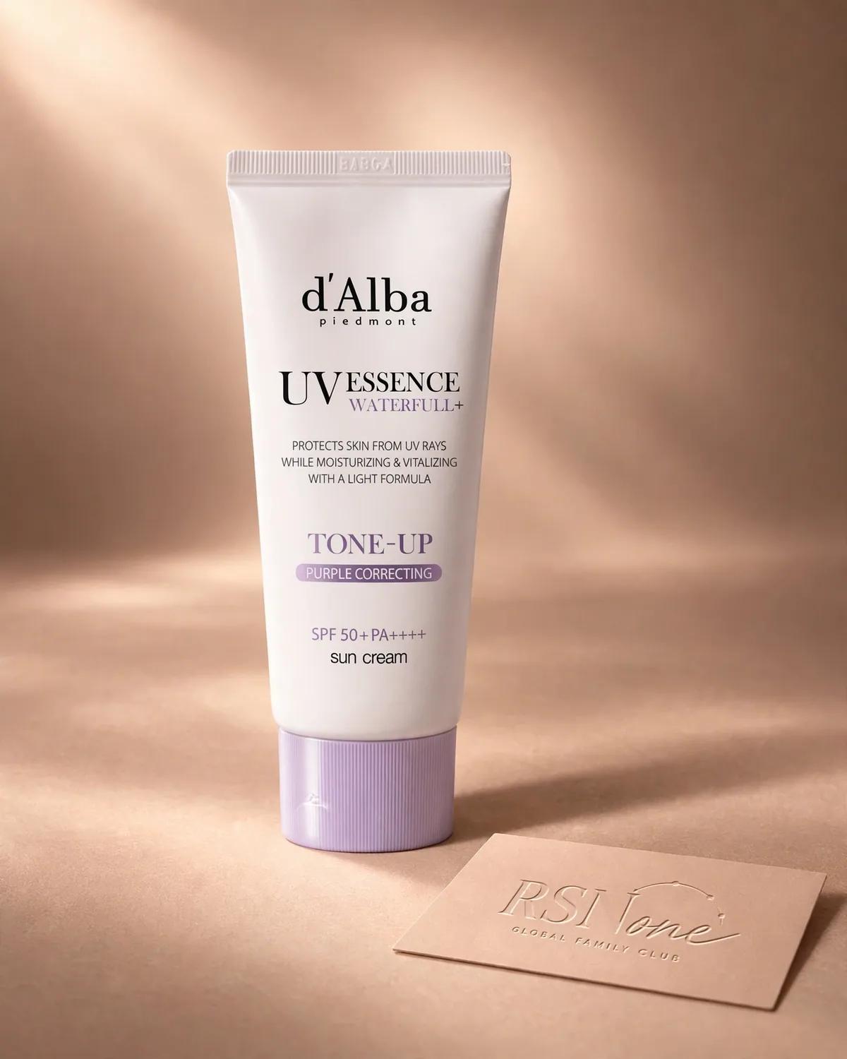 d'Alba Waterful Tone Up Sun Cream Purple 50mL Duo Set